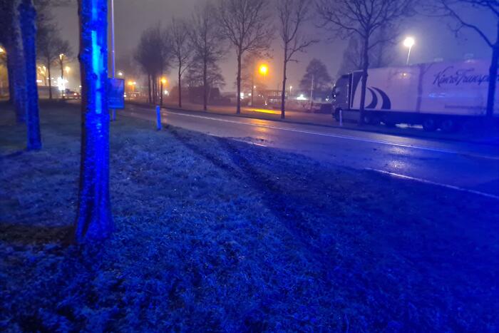 Auto slipt en komt tegen boom tot stilstand