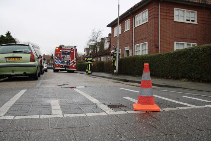 Straat afgesloten na gaslekkage in woning