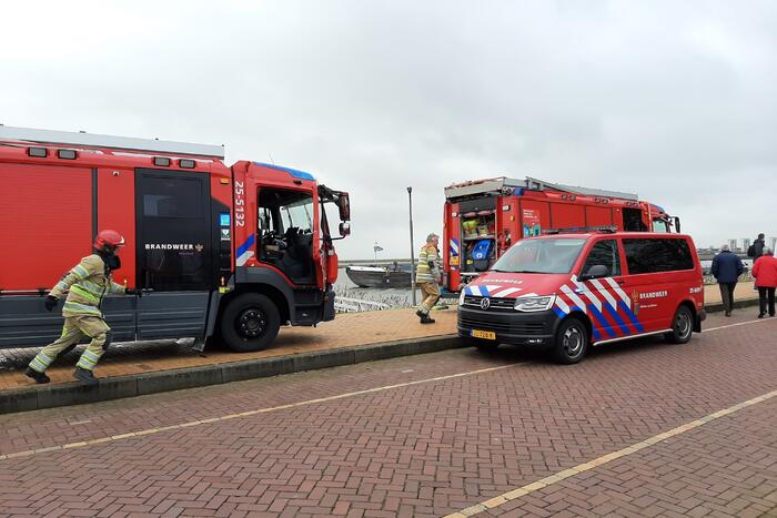 Brand op binnenvaartsschip