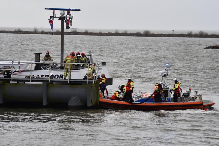 Brand op binnenvaartsschip