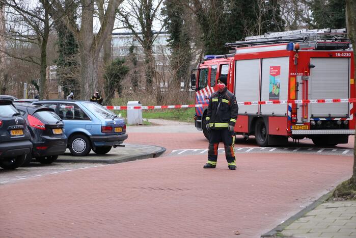 Straat afgezet voor inzet brandweer
