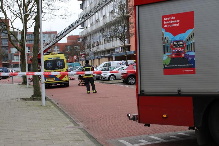 Straat afgezet voor inzet brandweer