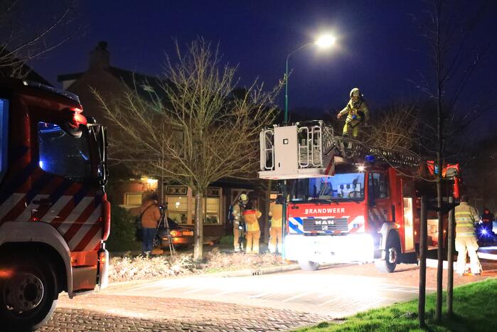 Veel bekijks bij schoorsteenbrand