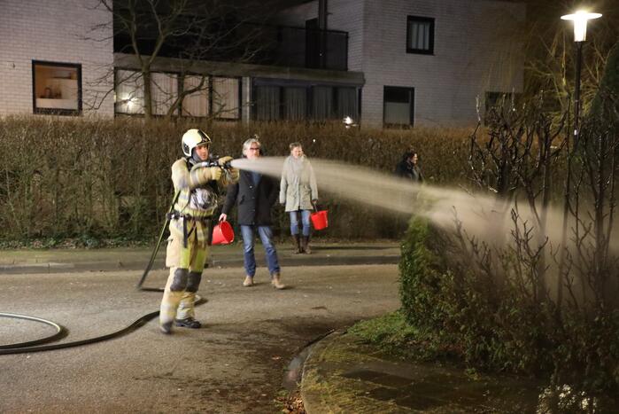 Struiken vliegen in brand