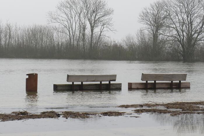 Water van De Waal komt steeds hoger