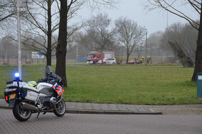 Parkeerterrein atletiekvereniging Lionitas afgesloten na gaslekkage
