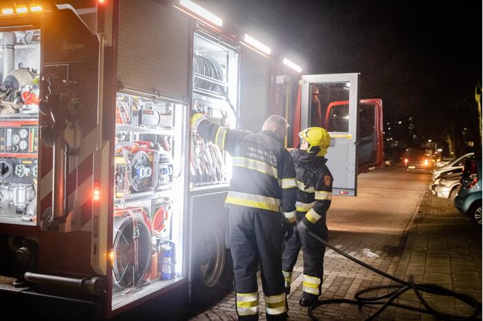 Scooter in brand gestoken