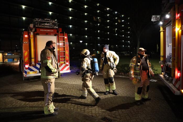 Brand in flatwoning snel geblust
