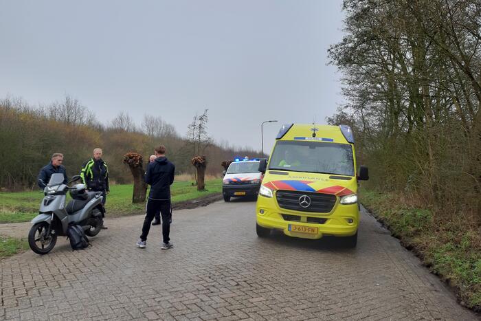 Hardloper aangereden door scooterrijder