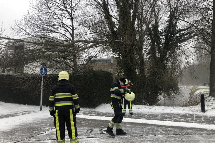 Tak breek af door harde wind