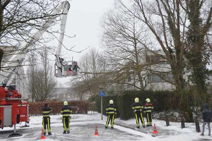 Tak breek af door harde wind