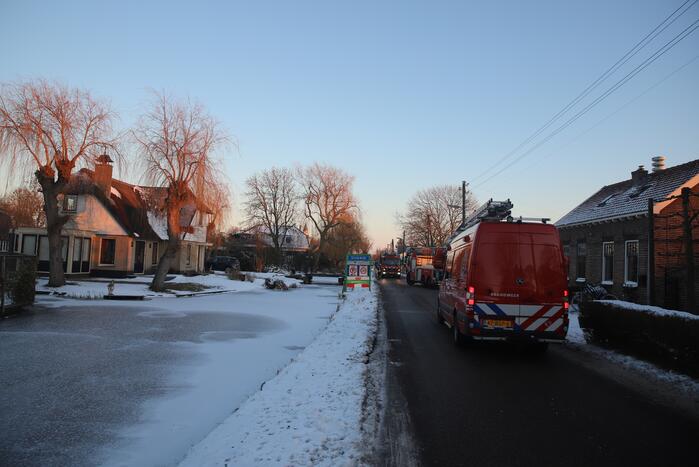 Schaatser zakt door dunne ijs