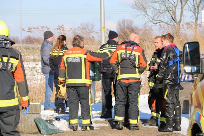 Schaatser zakt door ijs op kanaal Dwarswetering