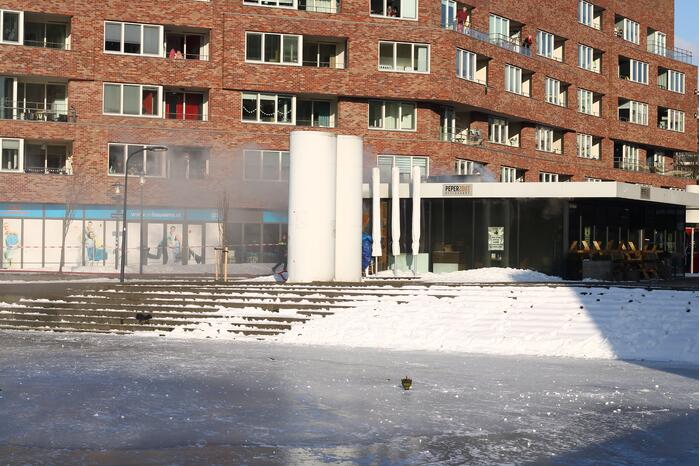 Dikke rookwolken bij brand in restaurant PeperZout