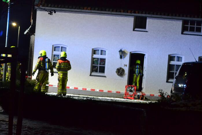 Hevige brand in woning