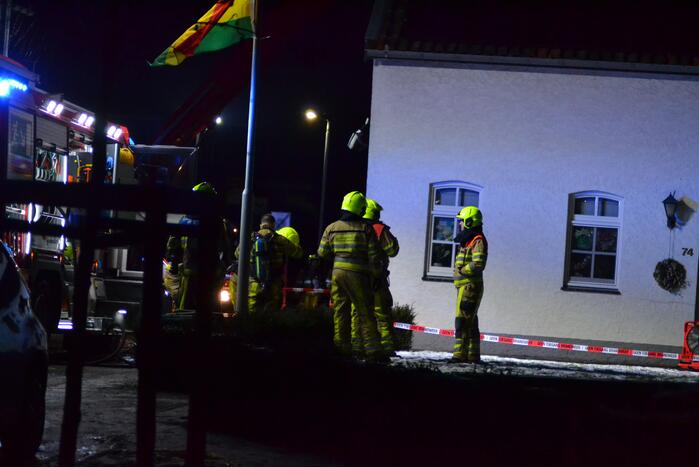 Hevige brand in woning