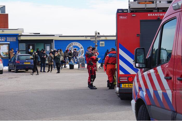 #Haren Brandweer zoekt naar mogelijk dier op het ijs Kaapse Baan Haren.