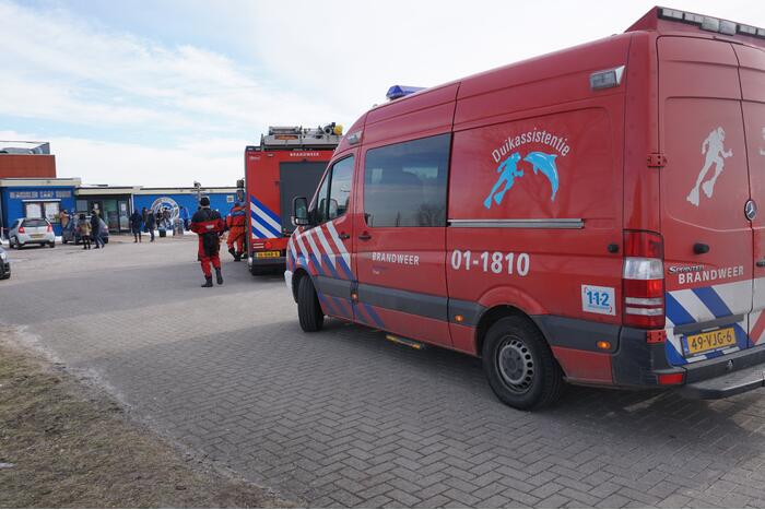 Brandweer zoekt naar mogelijk dier op het ijs