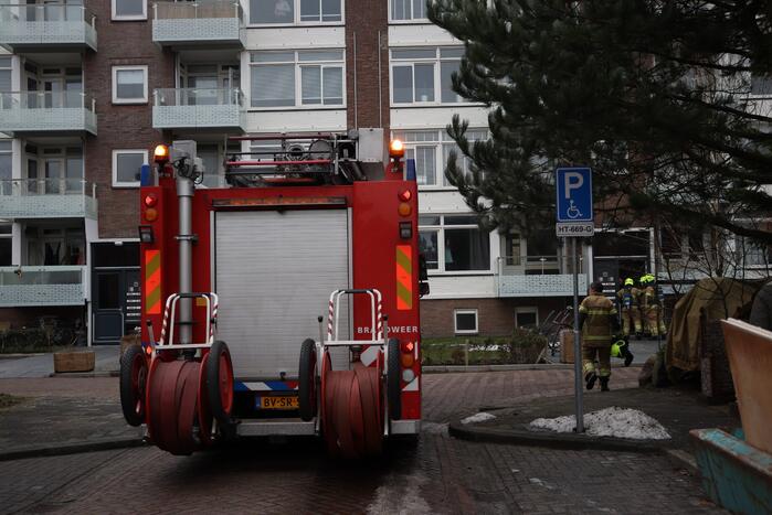 Gaslek in kelderbox van flatgebouw