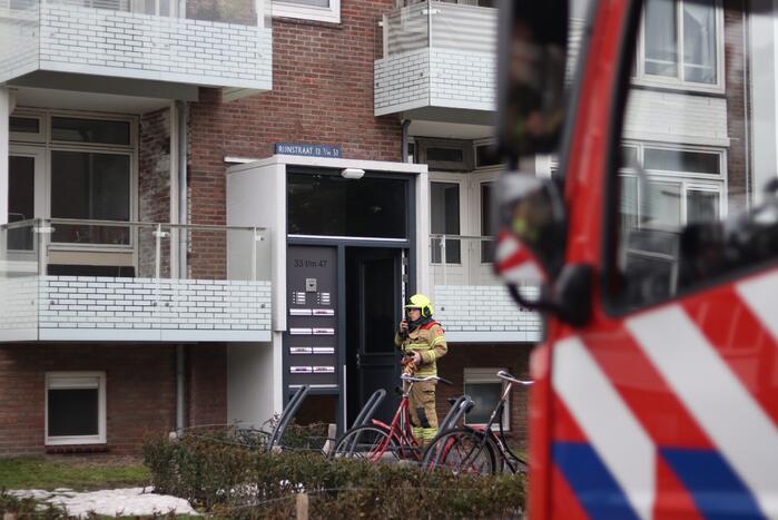 Gaslek in kelderbox van flatgebouw