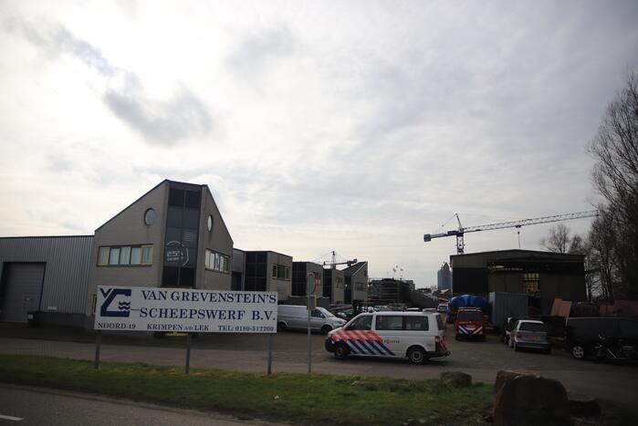 Brand in machinekamer van schip