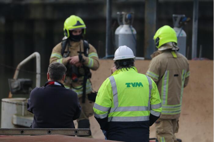 Brand in machinekamer van schip