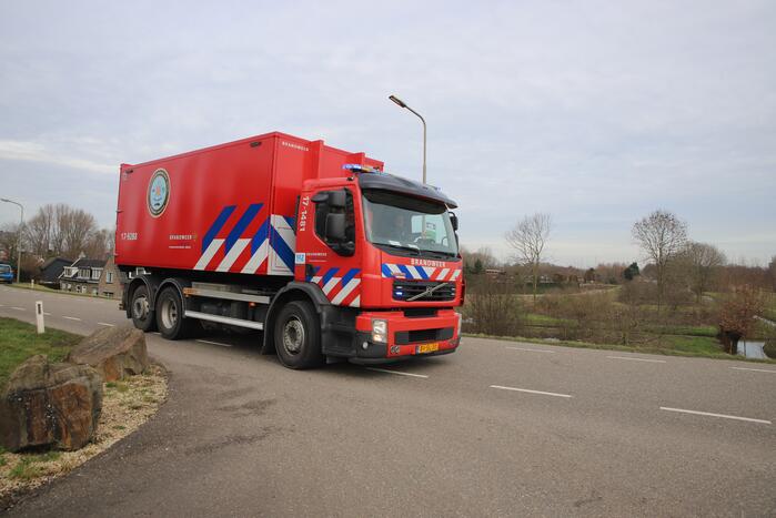 Brand in machinekamer van schip