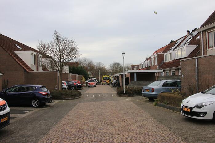 Inzet traumahelikopter voor noodgeval in woning