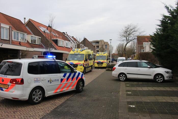 Inzet traumahelikopter voor noodgeval in woning