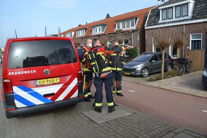 Brandweer doet onderzoek naar gaslucht
