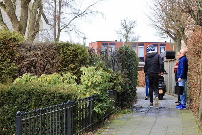 Tuinheg in brand gestoken