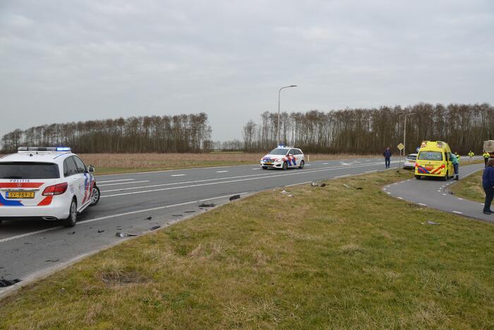 Ongeval tussen auto en vrachtwagen