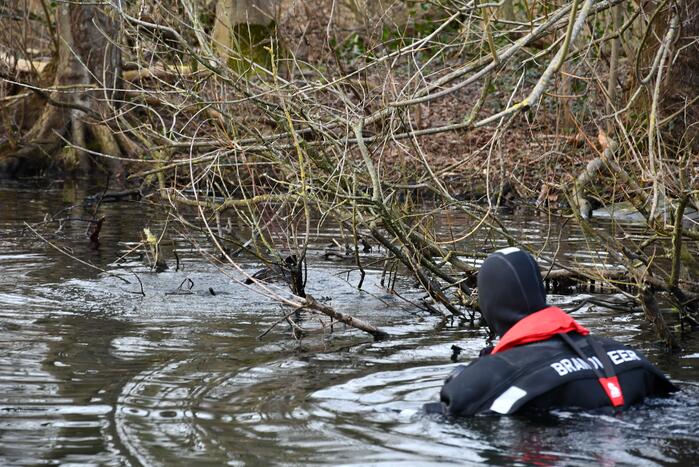 Meerkoet door brandweer gered