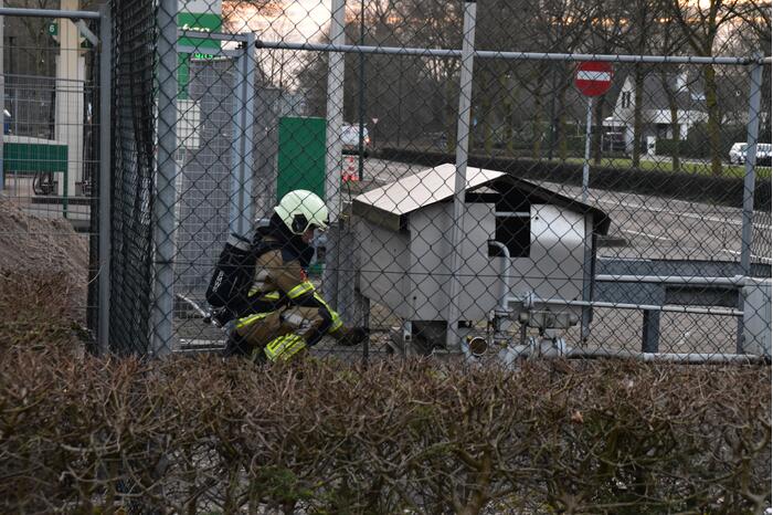 Gaslekkage bij BP-tankstation