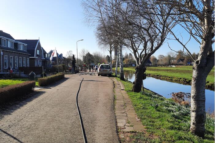 Gasleiding geraakt bij graafwerkzaamheden
