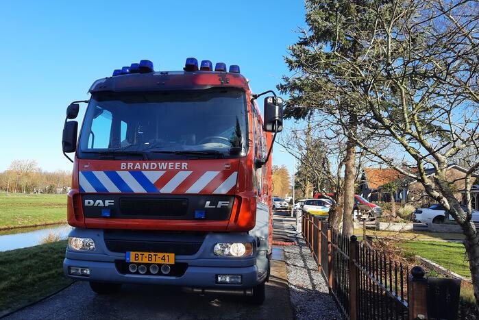 Gasleiding geraakt bij graafwerkzaamheden