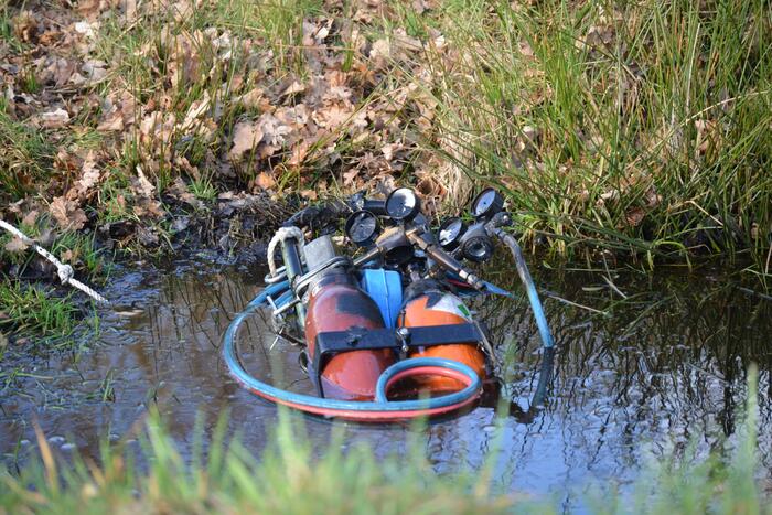 Gasfles in brand bij Phoenix Pallets