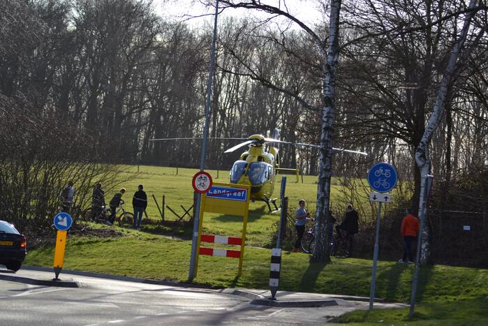 Duitse traumahelikopter landt voor incident in woning