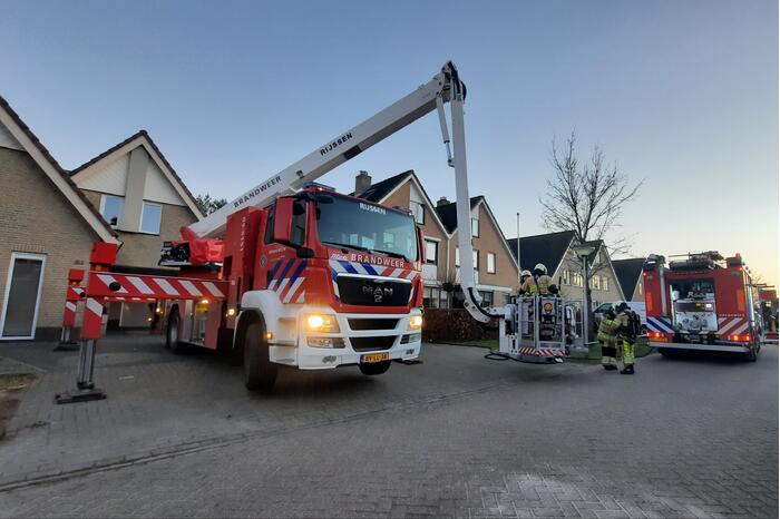 Schoorsteen geveegd na brand