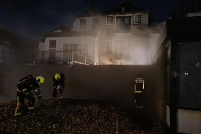 Berg met houtsnippers uit elkaar gehaald