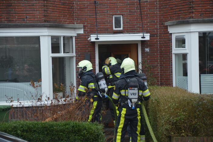 Brand achter woning