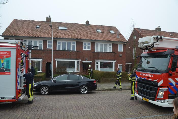 Brand achter woning