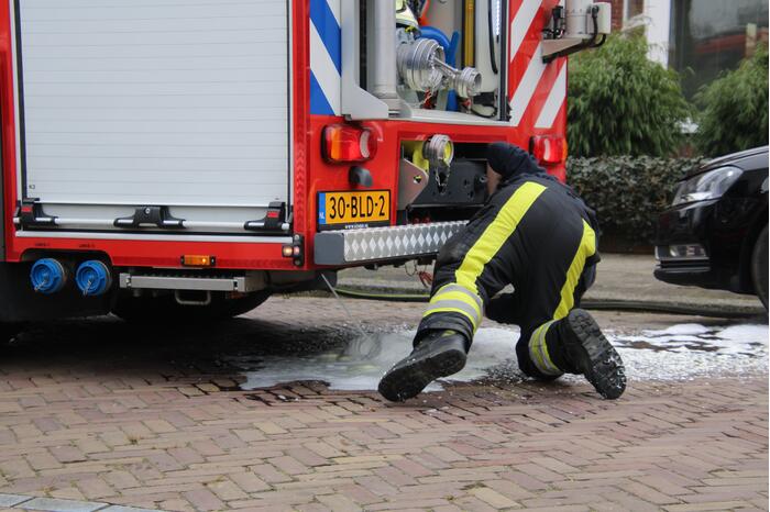 Brand achter woning
