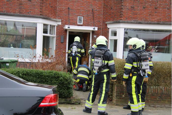 Brand achter woning