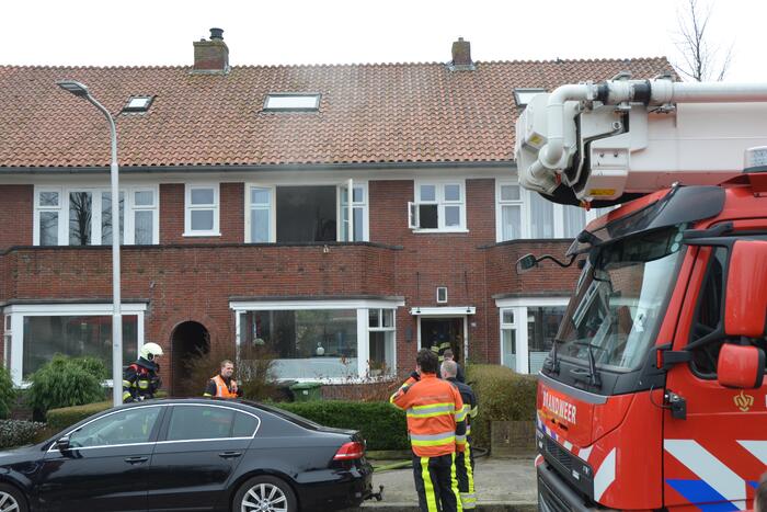 Brand achter woning