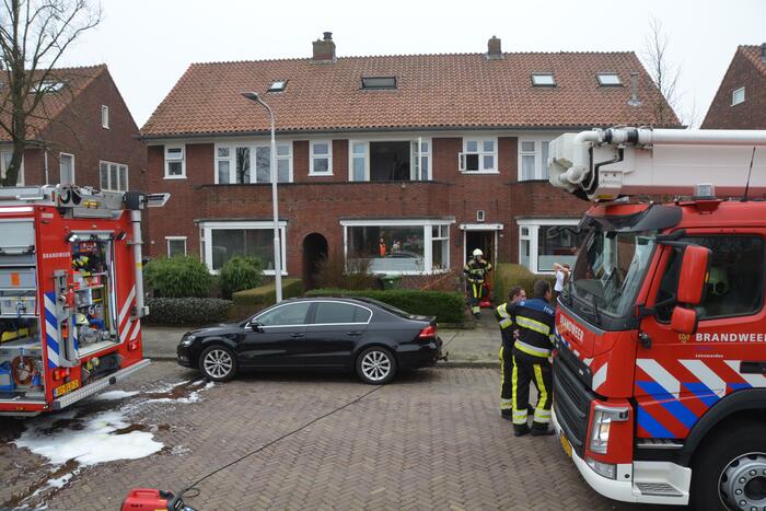 Brand achter woning