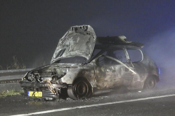 Auto volledig uitgebrand