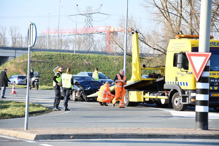 Veel schade na kop-staart aanrijding