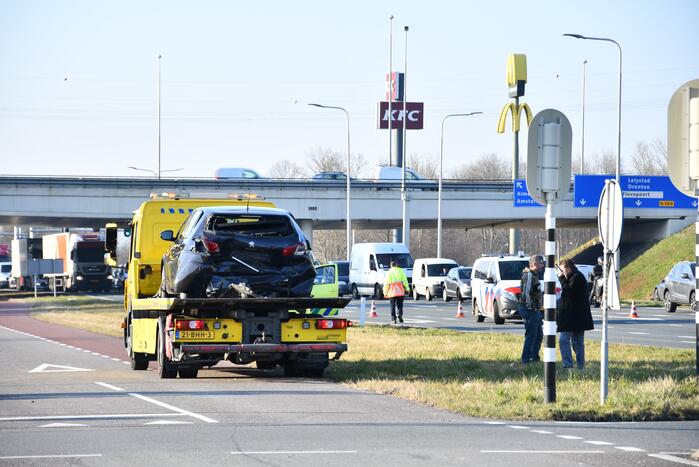 Veel schade na kop-staart aanrijding