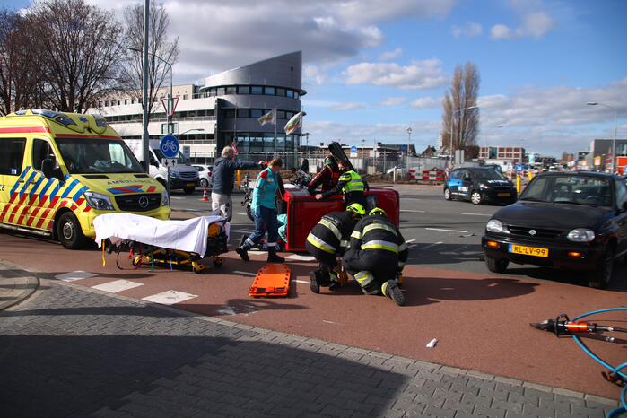 Bestuurder landt op zijn kant met Canta